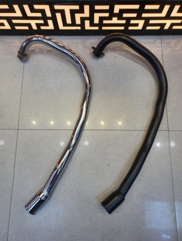 Short Exhaust Bend Pipe Chrome Matt Black For Yamaha YBR125 YBR125G YB125Z Honda CB150F