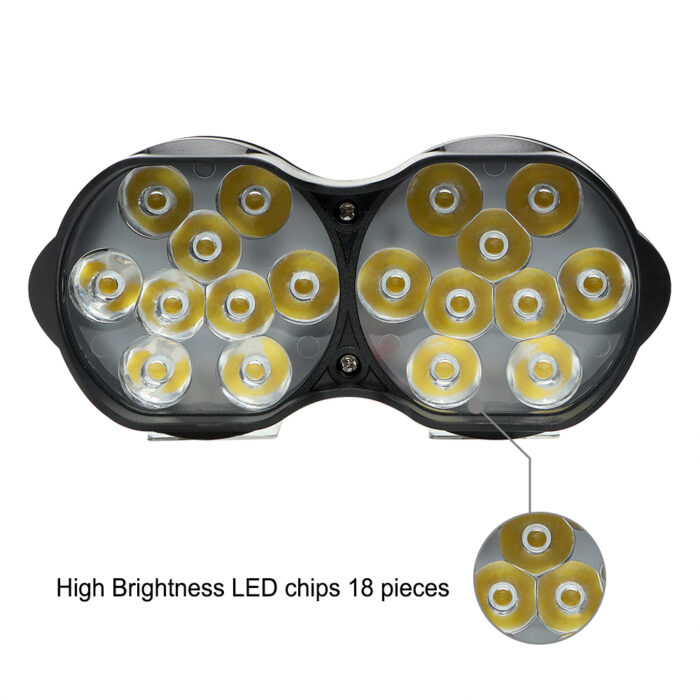 Universal 18 LEDs Lights For Motorbike 30 Watt 3000LM