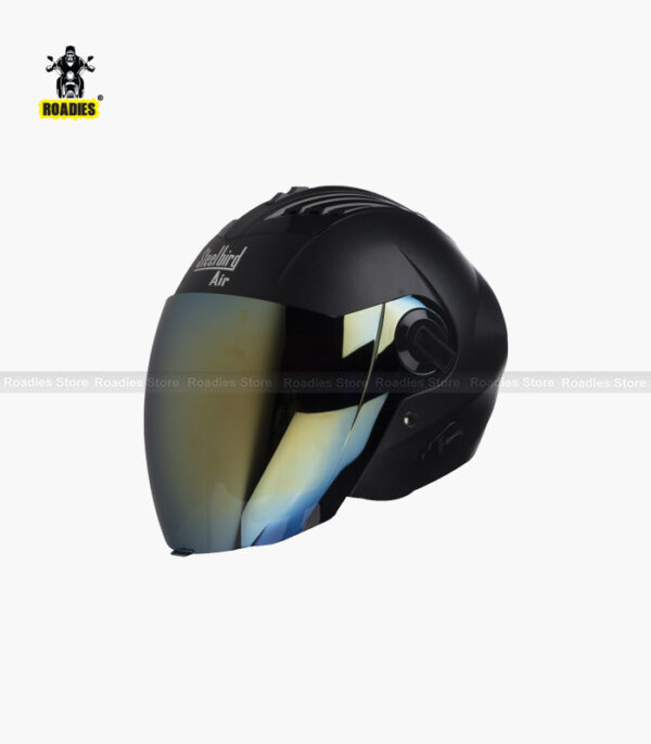 STEELBIRD AIR SBA-3 DASHING BLACK OPEN FACE HELMET