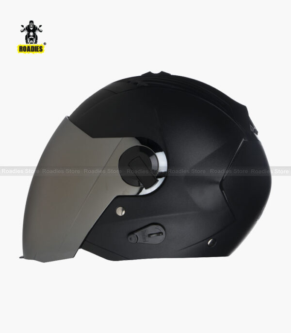 STEELBIRD AIR SBA-3 DASHING BLACK OPEN FACE HELMET