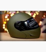 Steelbird Oscar Battle Green Full face Flip up helmet