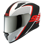 THUNDER D3 MATT WHITE N2 Full Face Helmet