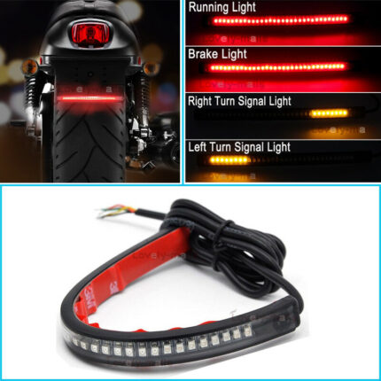 48 LED Universal flexible Motorcycle Light Strip Tail Rear Back Brake stop/turn sign DRL Light