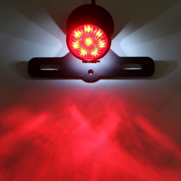 Motorcycle Universal Cafe racer Back Tail Rear LED Light Round