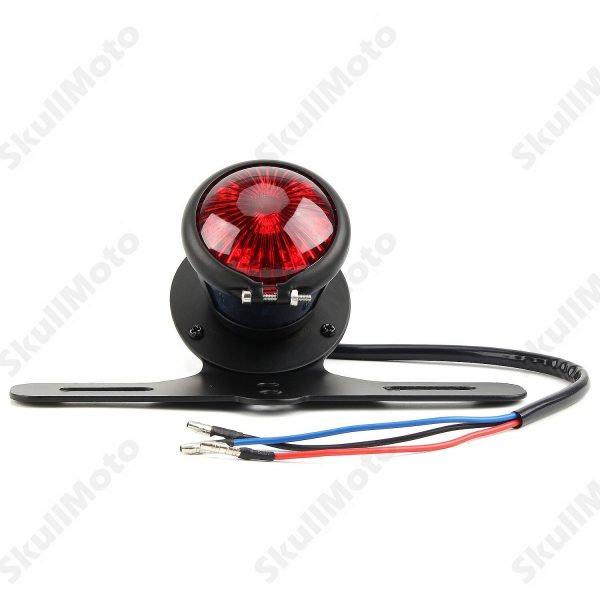 Motorcycle Universal Cafe racer Back Tail Rear LED Light Round