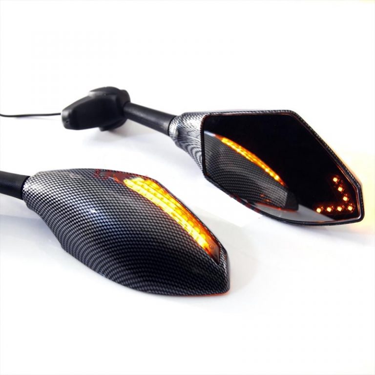 Pair of Motorcycle Led Turn Signal Integrated Indicator Rearview