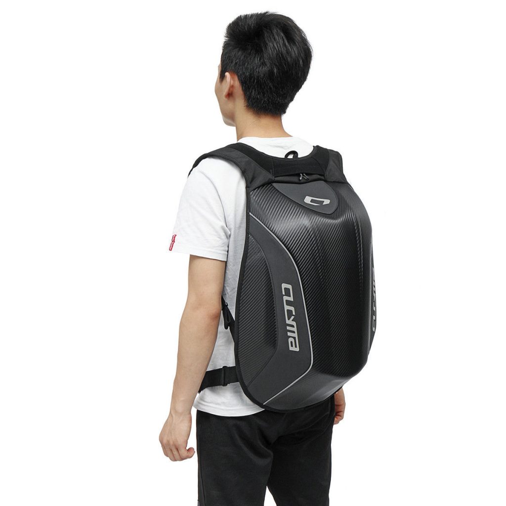 KTLM & Monster 30L Hard Shell Motorcycle Backpack Carbon Fiber Racing Storage Bag Motorbike