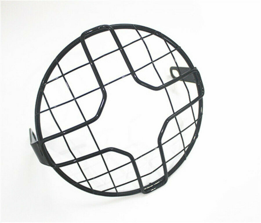 Details about   Motorcycle Headlight Lamp Mesh Grille Cover Mask Protector Metal Square Style 
