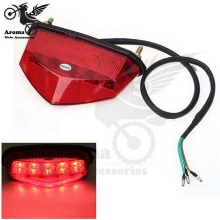 Triangle motorcycle Rear Back LED Light With Stop-Indicator-tail driving General bike lamp Diamond