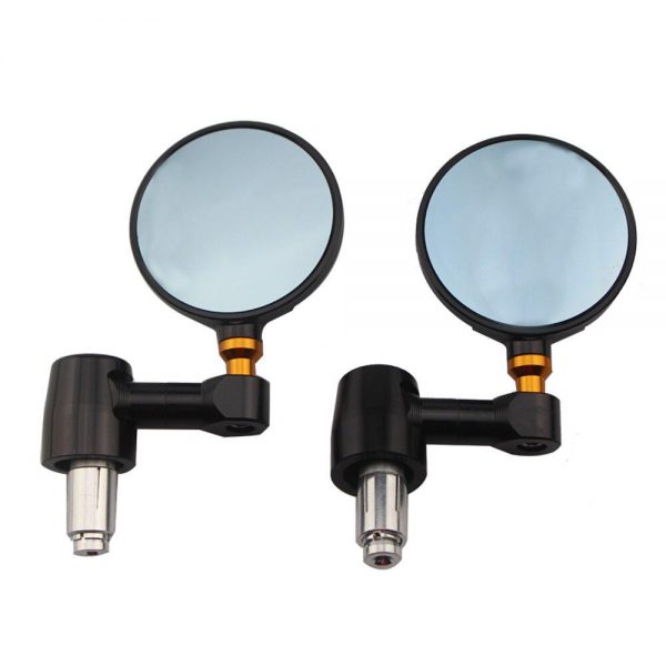 1 Pair Motorcycle Bar End Mirrors 7/8 22mm Handlebar Rear View Motor  Accessories Cafe Racer Retrovisor Moto Motorcycle Mirrors