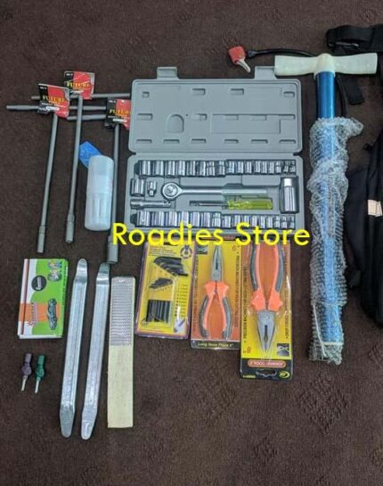 Motorcycle Tool Kit Set And Tube Tyre Puncture Kit Set