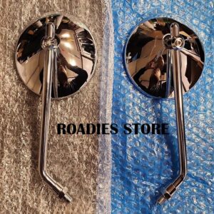Chrome Round Rear Side View Mirrors Adjustable High Quality For Motorcycle Honda Atlas CG150 Classic Mirror