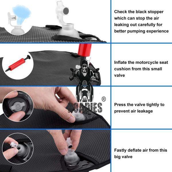 Motorcycle Seat Cover Air Pad Motorcycle Air Seat Cushion Cover Pressure  Relief Protector for Cruiser Sport