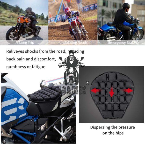 Inflatable Motorcycle Seat Cushion for Comfortable Travel Pressure