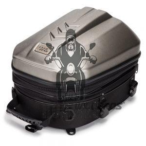 Laico Bear | Motocentric Diamond Hardshell Tail bag | Helmet Bag Hard Shell Waterproof Motorbike Rear Bag