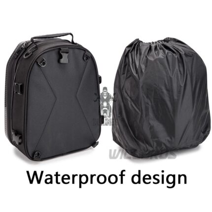 Laico Bear | Motocentric Diamond Hardshell Tail bag | Helmet Bag Hard Shell Waterproof Motorbike Rear Bag