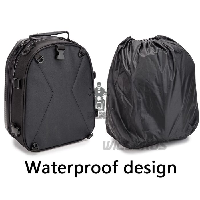 Laico Bear | Motocentric Diamond Hardshell Tail bag | Helmet Bag Hard Shell Waterproof Motorbike Rear Bag