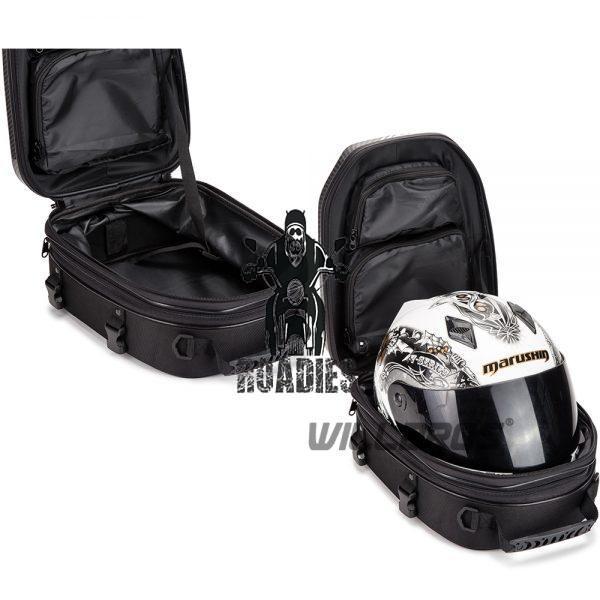 Laico Bear | Motocentric Diamond Hardshell Tail bag | Helmet Bag Hard Shell Waterproof Motorbike Rear Bag