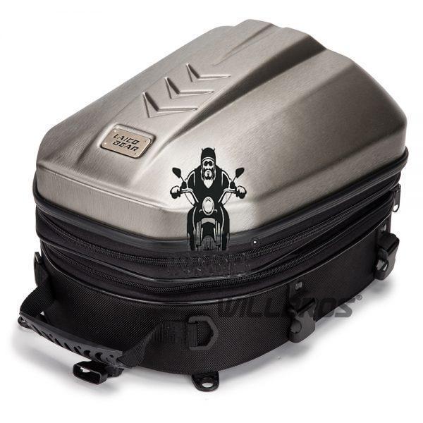 Laico Bear | Motocentric Diamond Hardshell Tail bag | Helmet Bag Hard Shell Waterproof Motorbike Rear Bag