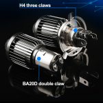 Projector LED Light H4 3 Claws and BA20D Double Claw