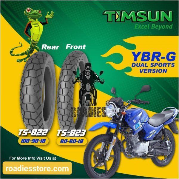 Timsun Tubeless Dual Sports Tires Set For YBR-G / YBR