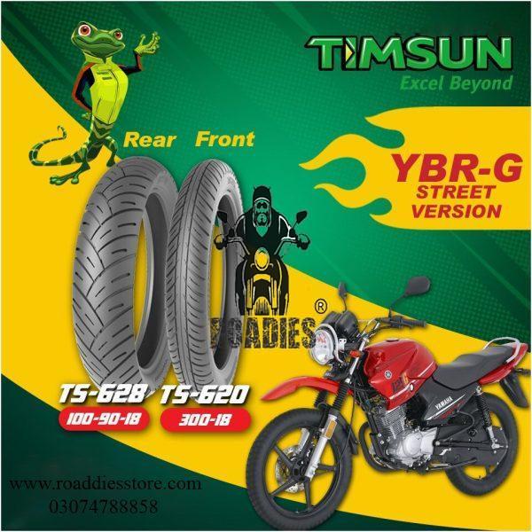 Street Version Tubeless Timsun Tires Set For YBR-G / YBR