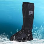 Waterproof Shoes Cover with Reflector Rain Snow Boots Black Reusable Covers Gear for Motorcycle Fishing