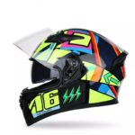 JIEKAI JK-316 A6 VR46 Full Face Dual Visor Helmet DOT CERTIFIED