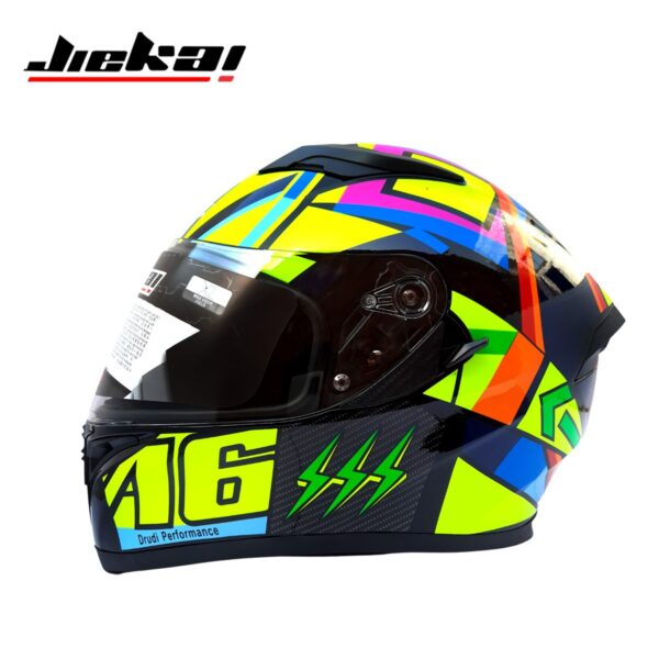 JIEKAI JK-316 A6 VR46 Full Face Dual Visor Helmet DOT CERTIFIED