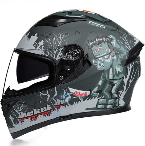 JIEKAI JK-316 SAVAGE Full Face Dual Visor Helmet DOT CERTIFIED