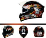 JIEKAI JK-316 SKELETON Full Face Dual Visor Helmet DOT CERTIFIED