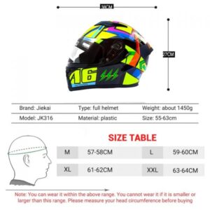 JIEKAI JK-902 A6 FLIPUP FULL FACE HELMET DOT Roadies store pakistan