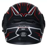 JIEKAI JK-902 Red & Matt Black Uplift Dual Visor Helmet DOT