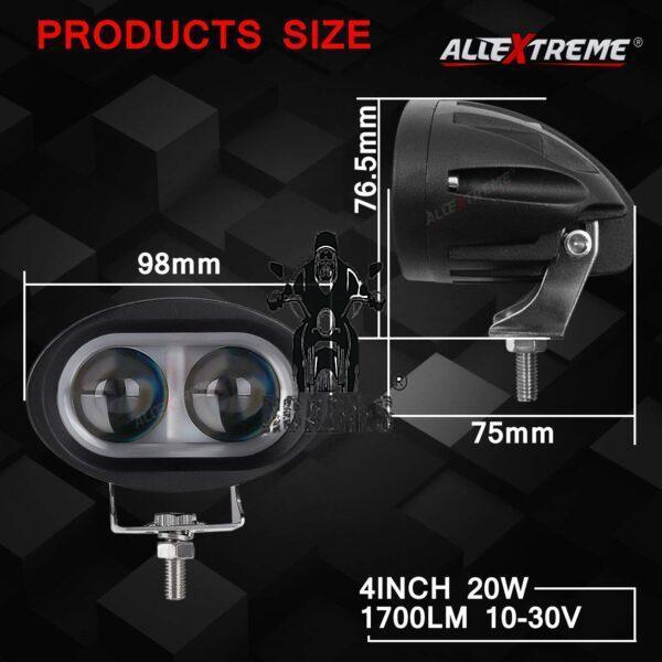 KMM External Fish Eye Lens Oval LED Light