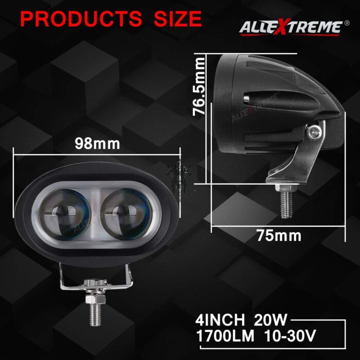 KMM External Fish Eye Lens Oval LED Light