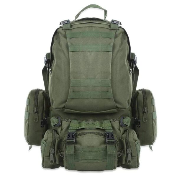 60L 4 in 1 Tactical Military Multipurpose Backpack Green - Black