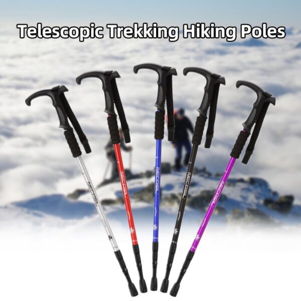 Adjustable Foldable Anti Shock Hiking Trekking Stick
