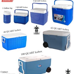 Coleman 1- 5 - 9 - 30 - 48 - 62 - 100 Quarts Cooler | Icebox