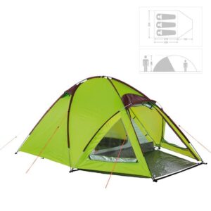 IGLO Dome Tent For 3 person Manual Double Layer Complete Waterproof