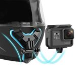 Motorcycle Helmet Dual Option Chin Mount For Sports Cam Gopro Mobile Mount with Wireless Remote