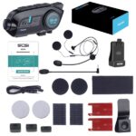 SCS - S11 Motorcycle Helmet Bluetooth Intercom | 4 Rider Conference | Sony 2K Action Cam | Mic Switch For V Blogger |