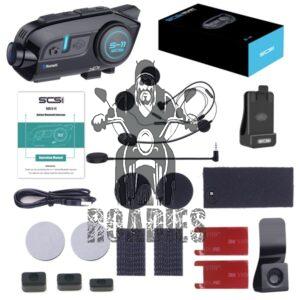 SCS - S11 Motorcycle Helmet Bluetooth Intercom | 4 Rider Conference | Sony 2K Action Cam | Mic Switch For V Blogger |