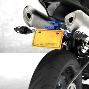 CNC Aluminum Tail Motorcycle License Registration Plate Holder With LED