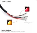 4PC Smoke Lava L Shape LED indicators