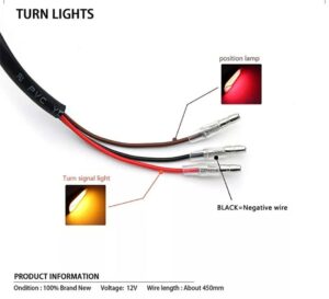 4PC Smoke Lava L Shape LED indicators