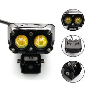 D6 Auxiliary LED Light Dual Color Yellow White 40W