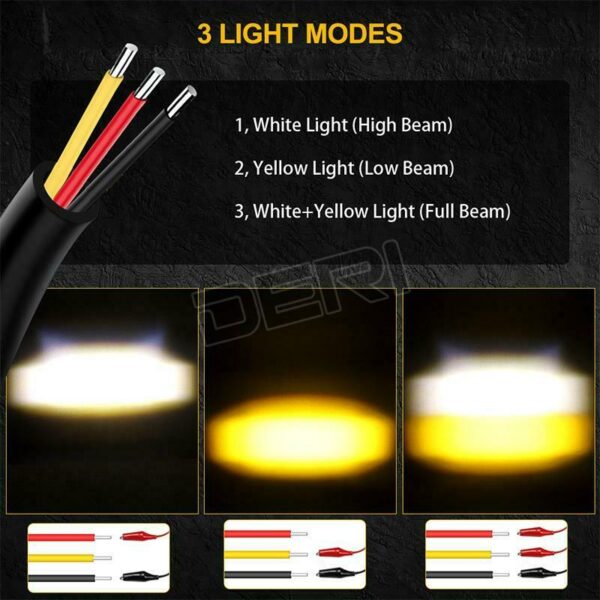 HJG CREE KZ30 Dual Color Yellow + White Light With Zoom Adjustment Lock
