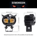 HJG Auxiliary Owl Projector Dual Color Yellow White 40W LED Lights Fog Light