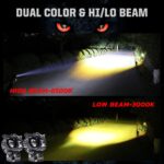 HJG Auxiliary Owl Projector Dual Color Yellow White 40W LED Lights Fog Light