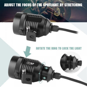 LIU HJG CREE KZ30 Dual Color Yellow + White Light With Zoom Adjustment Lock Fog Light 1PC